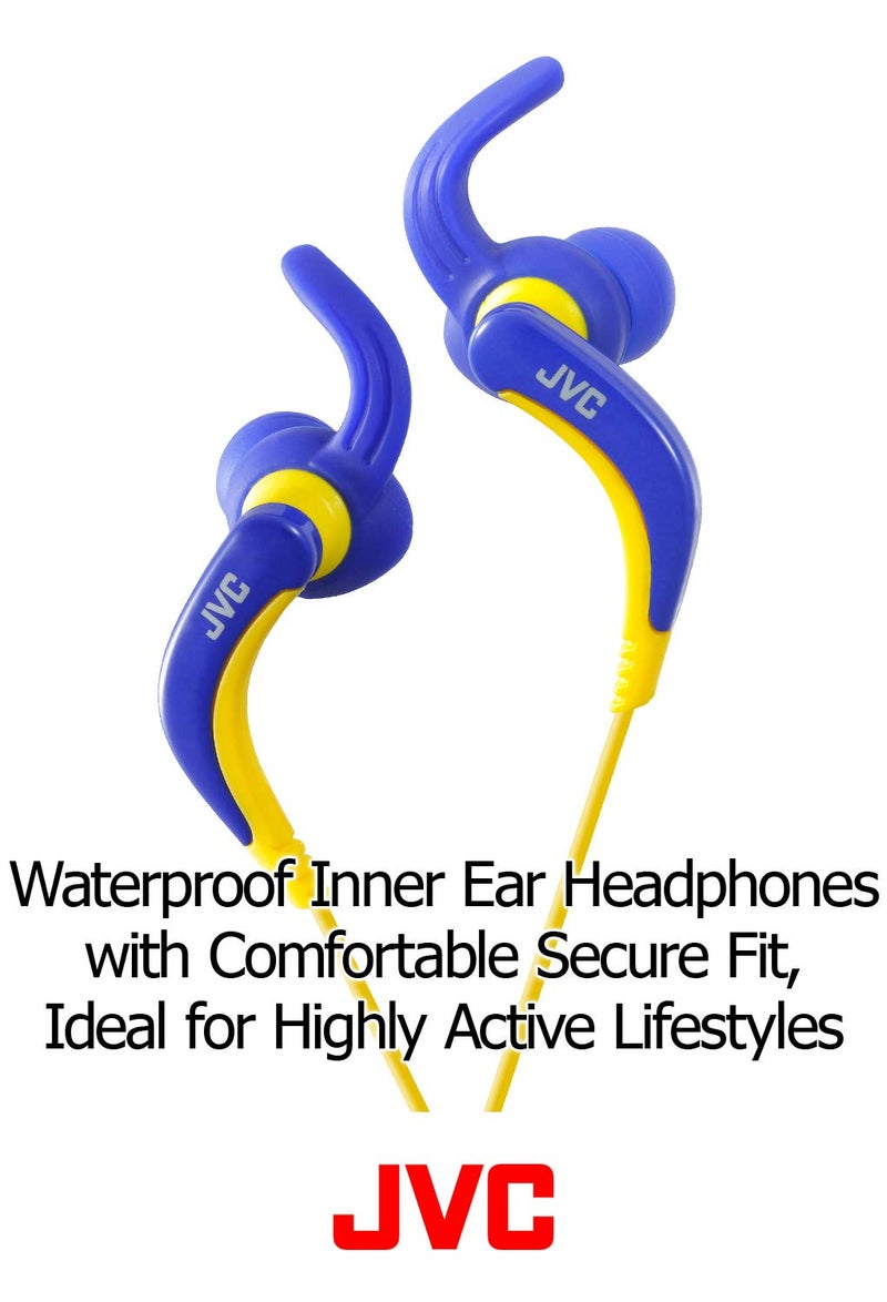 JVC HAETX30W Extreme Fitness Headphones, White/Orange - Image 2